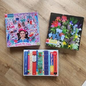 3 x Puzzles - Eeboo & Galison 1,000 pieces - READ DESCRIPTION
